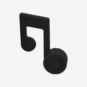 A picture of a black musical tea infuser- Music Lover Gifts collection - Gizmo Gifts