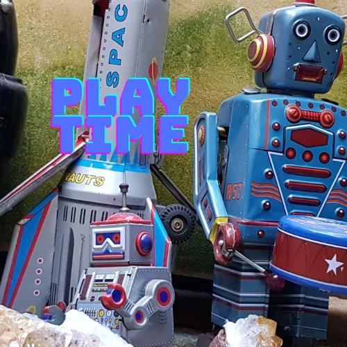 Two retro tin toys, a rocket and robot -SHOP KIDS - Gizmo Gifts