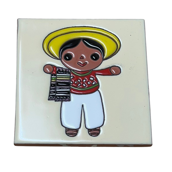 Mexican decorative tile- Male (15x15cm)