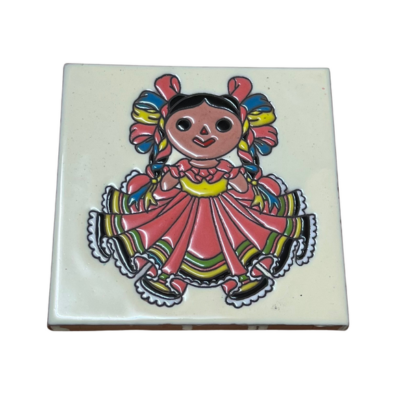 Mexican decorative tile- Female (15x15cm)