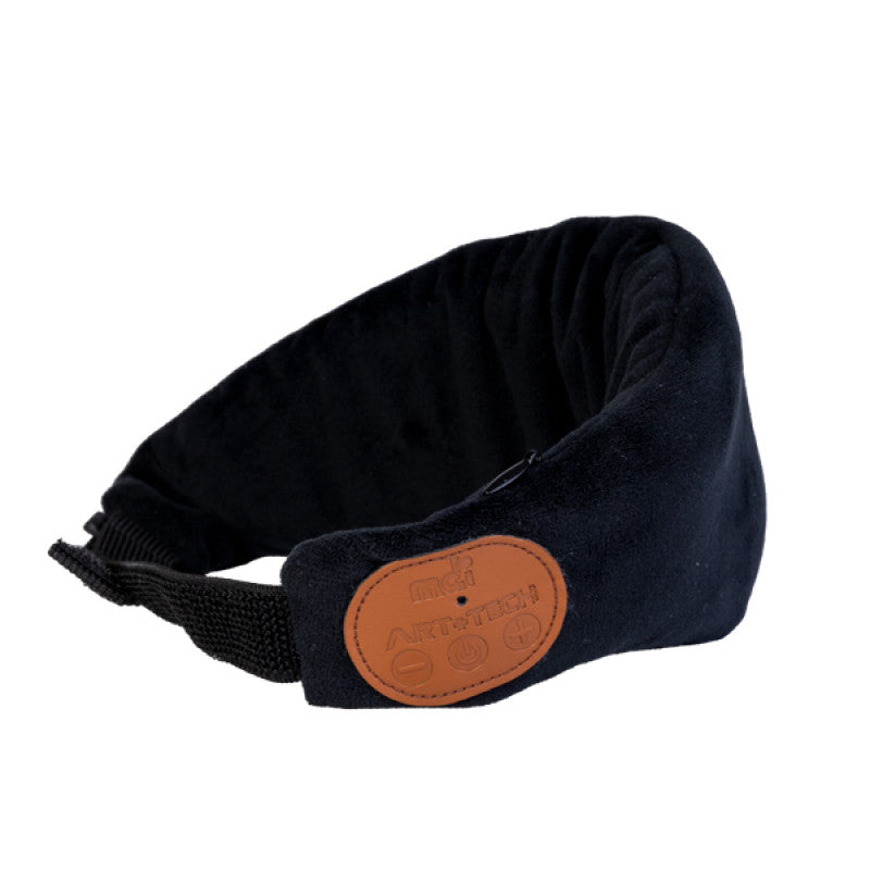 Blackeye mask with a brown leather patch on a white background