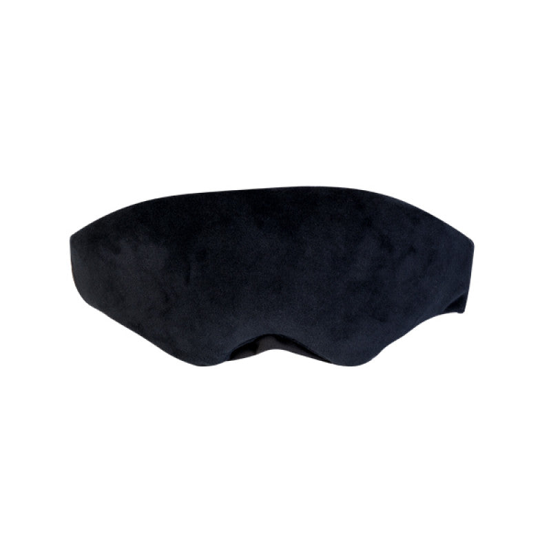 Black sleep mask on a white background
