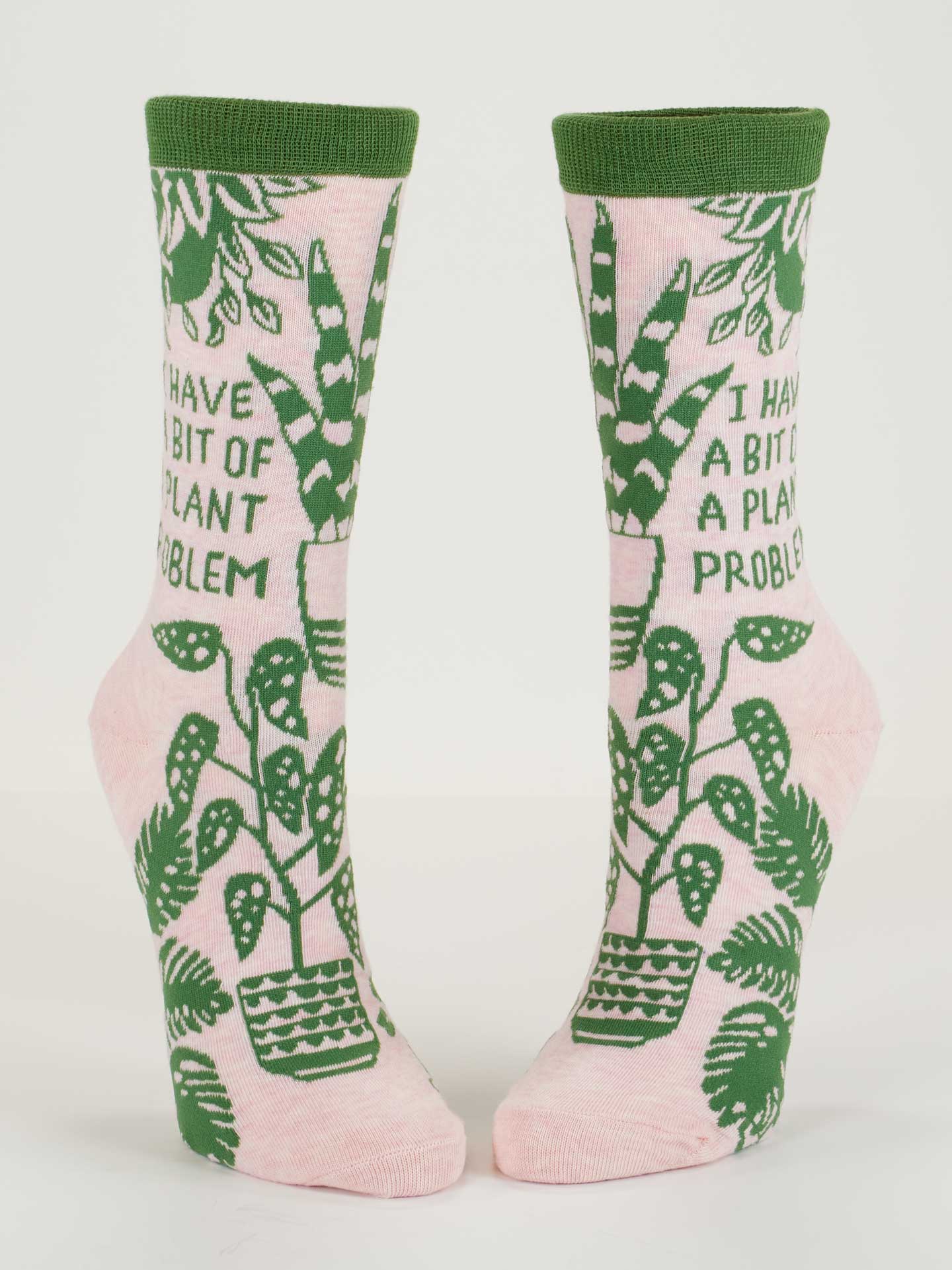BLUEQ Women's crew socks- Plant problem
