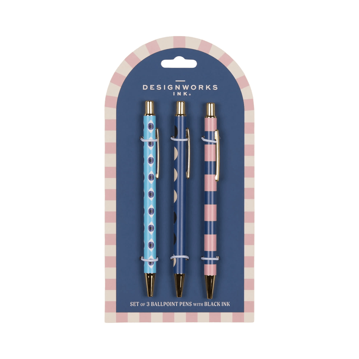 A Dopo Eye,Moon,Stripe pen set of 3 - Gizmo Gifts