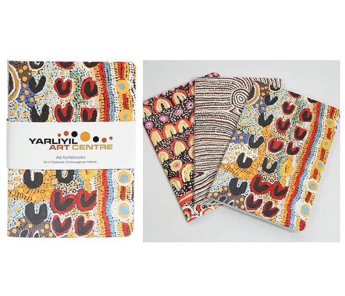 A6 Notebook set of three - Yarli design (10.5 x 14.8 cm) - Gizmo Gifts