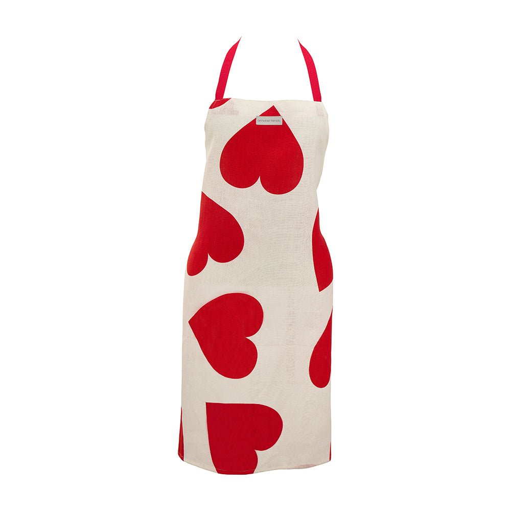 Apron - Red hearts - Gizmo Gifts