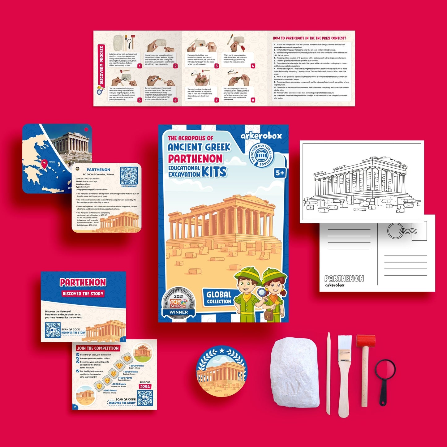 ARKEROBOX Acropolis kids excavation activity - Gizmo Gifts