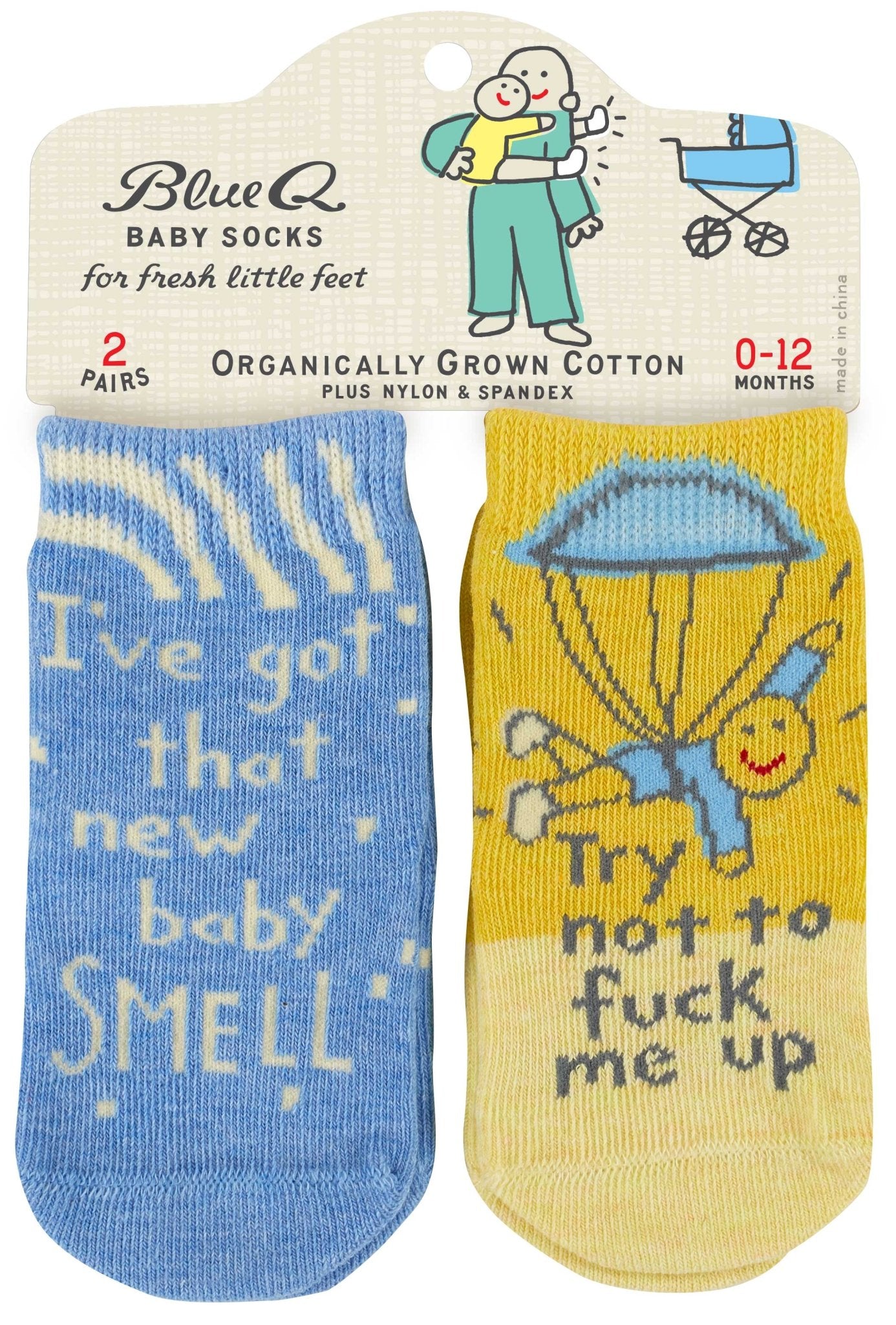 Baby socks - Baby smell, Try not to F*** me up - Gizmo Gifts