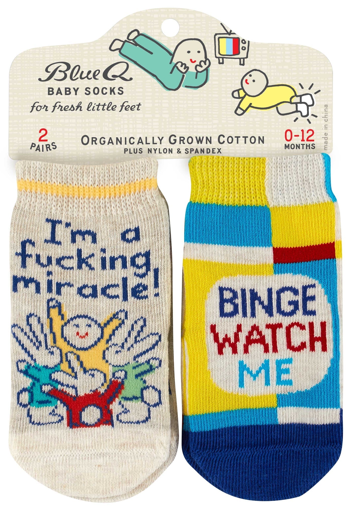 Baby socks - Miracle/Binge watching - Gizmo Gifts