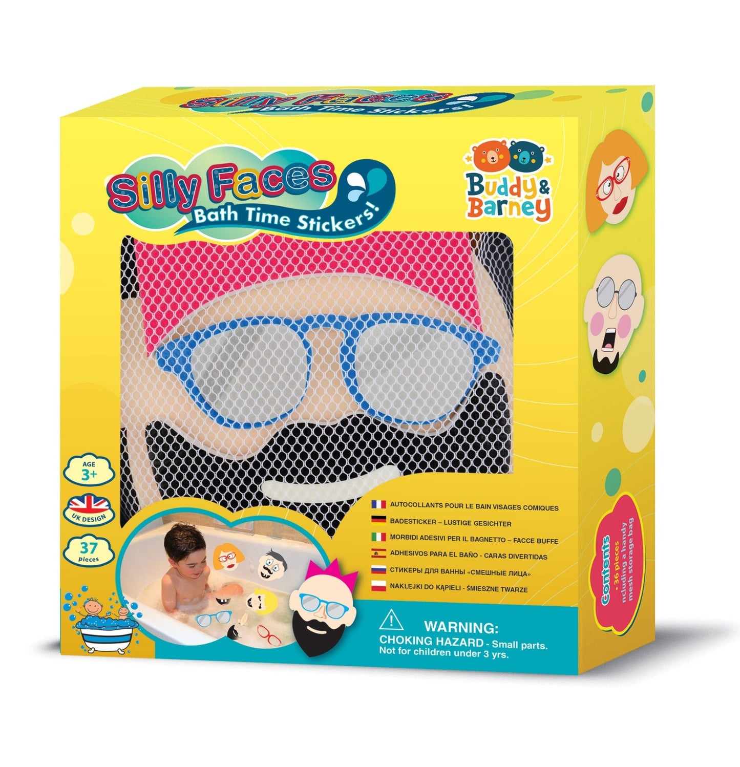 Bath time Stickers - Silly Faces - Gizmo Gifts