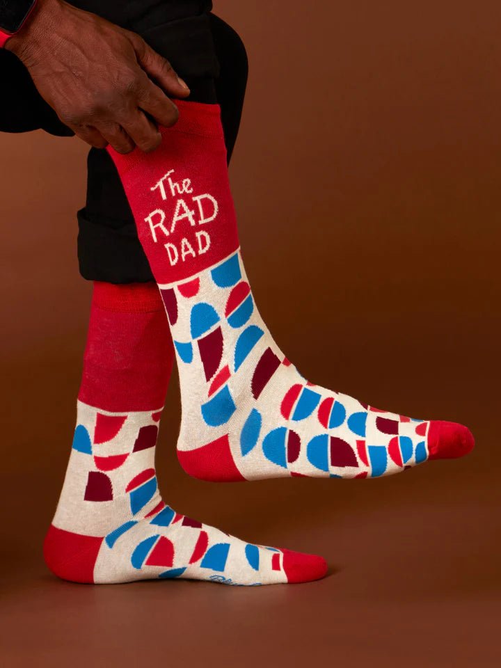 BLUE Q Men's crew socks - The Rad Dad - Gizmo Gifts