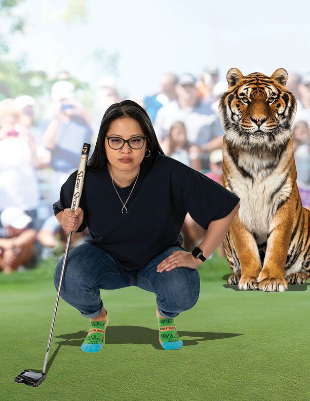 BLUE Q Sneaker socks - Golf sucks L/XL - Gizmo Gifts