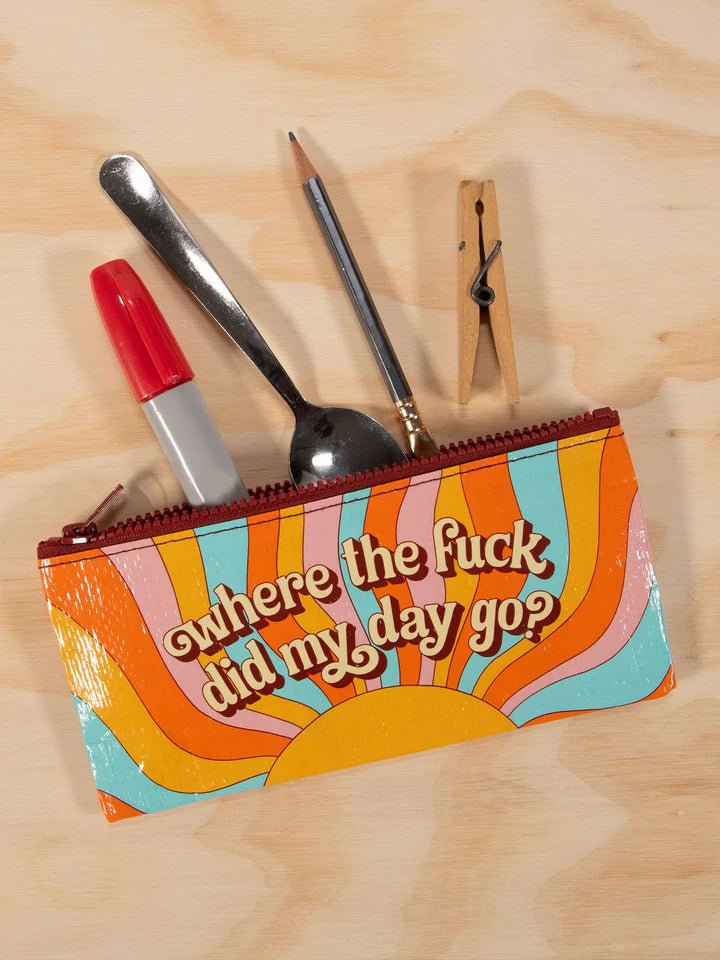 BLUEQ Pencil case - Where'd my day go? - Gizmo Gifts