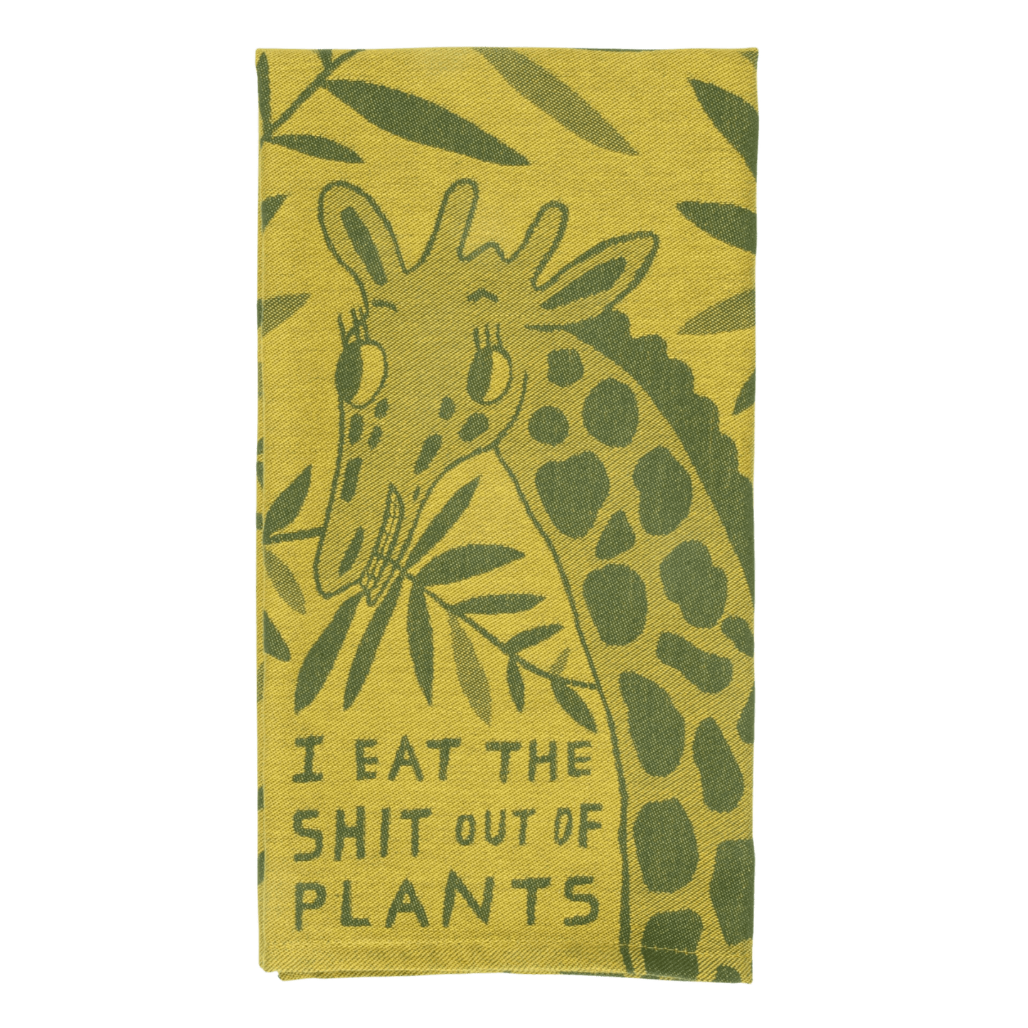 BLUEQ Teatowel - I eat the shit out of plants - Gizmo Gifts