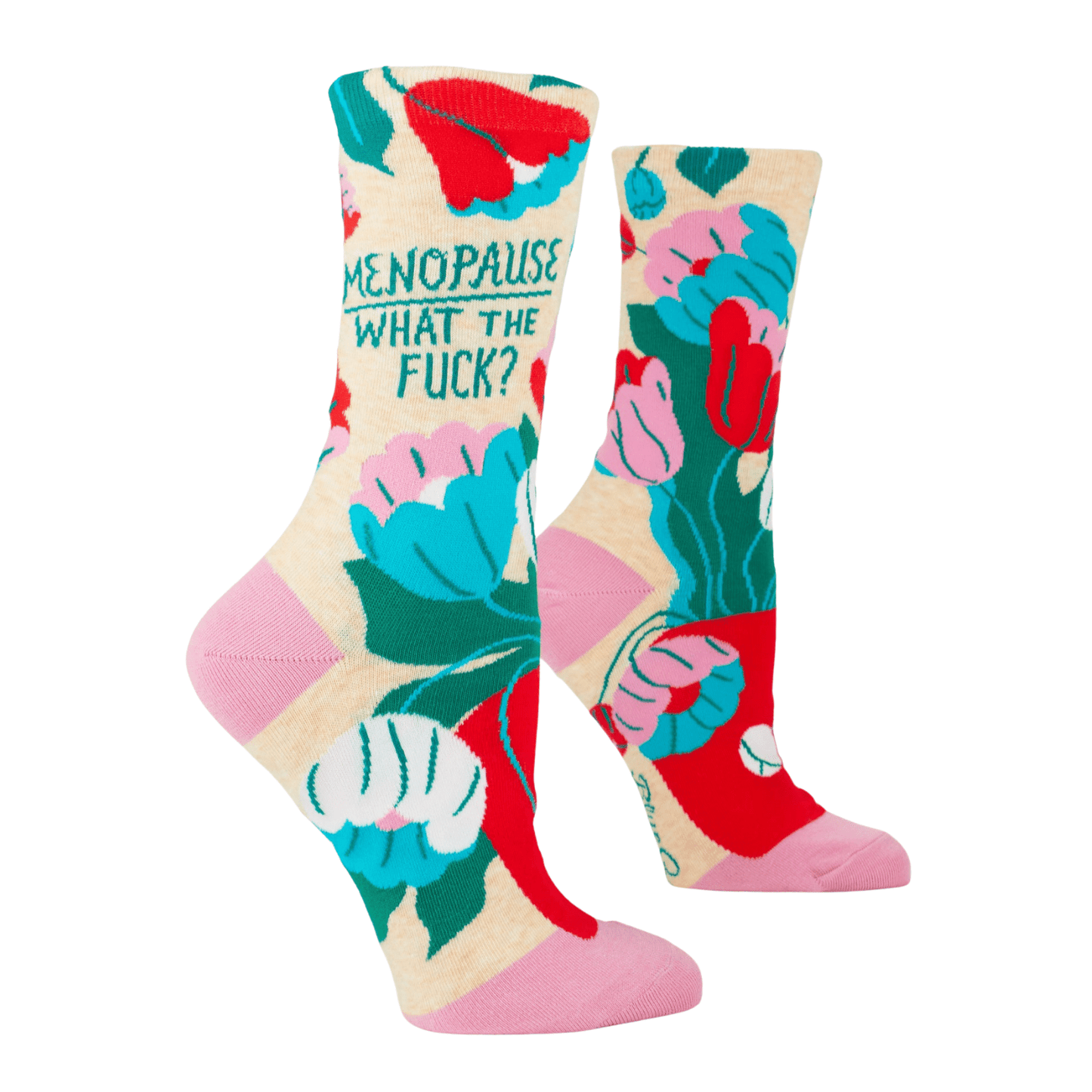 BLUEQ women's crew socks - Menopause (What the F***?) - Gizmo Gifts