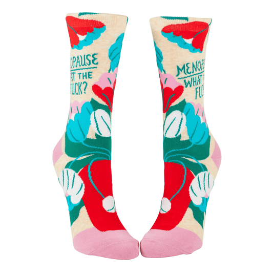 BLUEQ women's crew socks - Menopause (What the F***?) - Gizmo Gifts