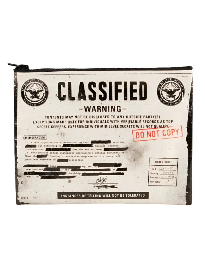 Blueq Zipper pouch - Classified - Gizmo Gifts