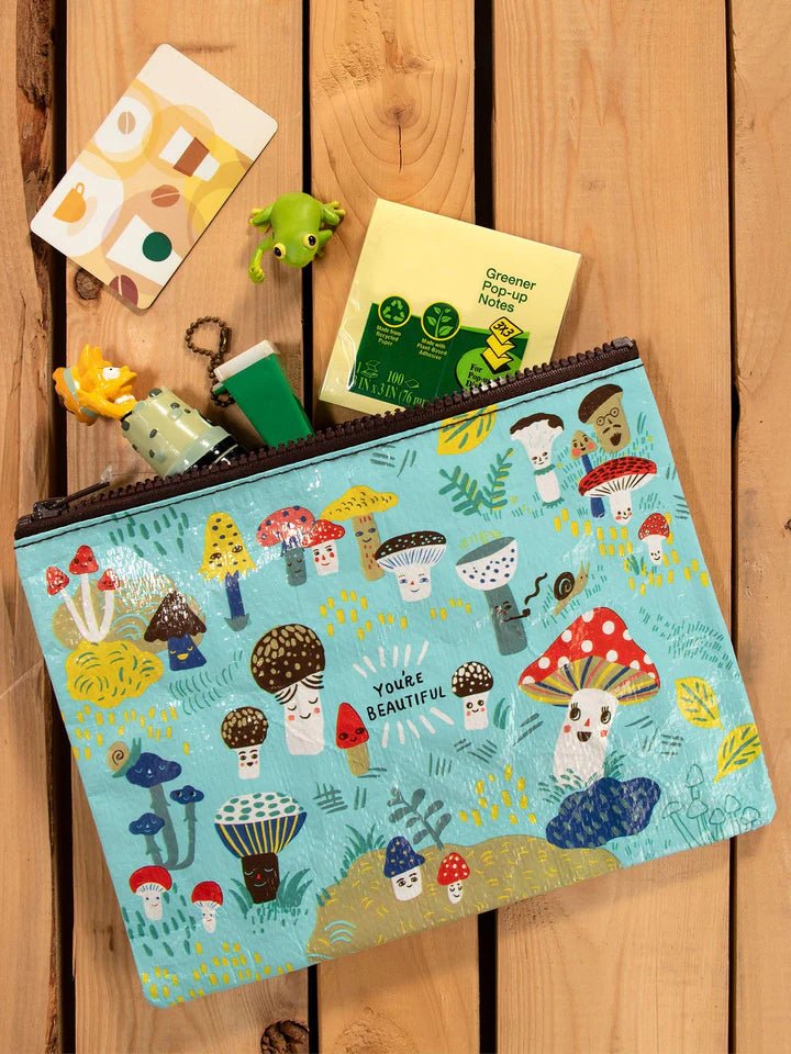 Blueq Zipper pouch - Cute Lil Mushroom - Gizmo Gifts