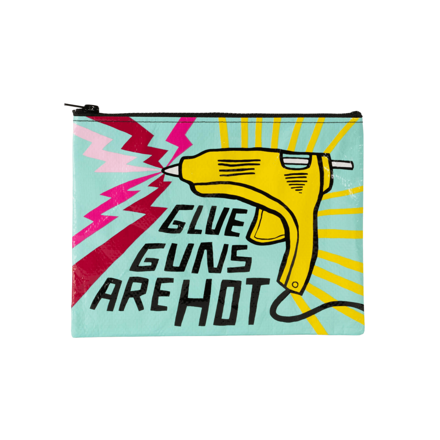 Blueq Zipper pouch - Glue guns are hot! - Gizmo Gifts