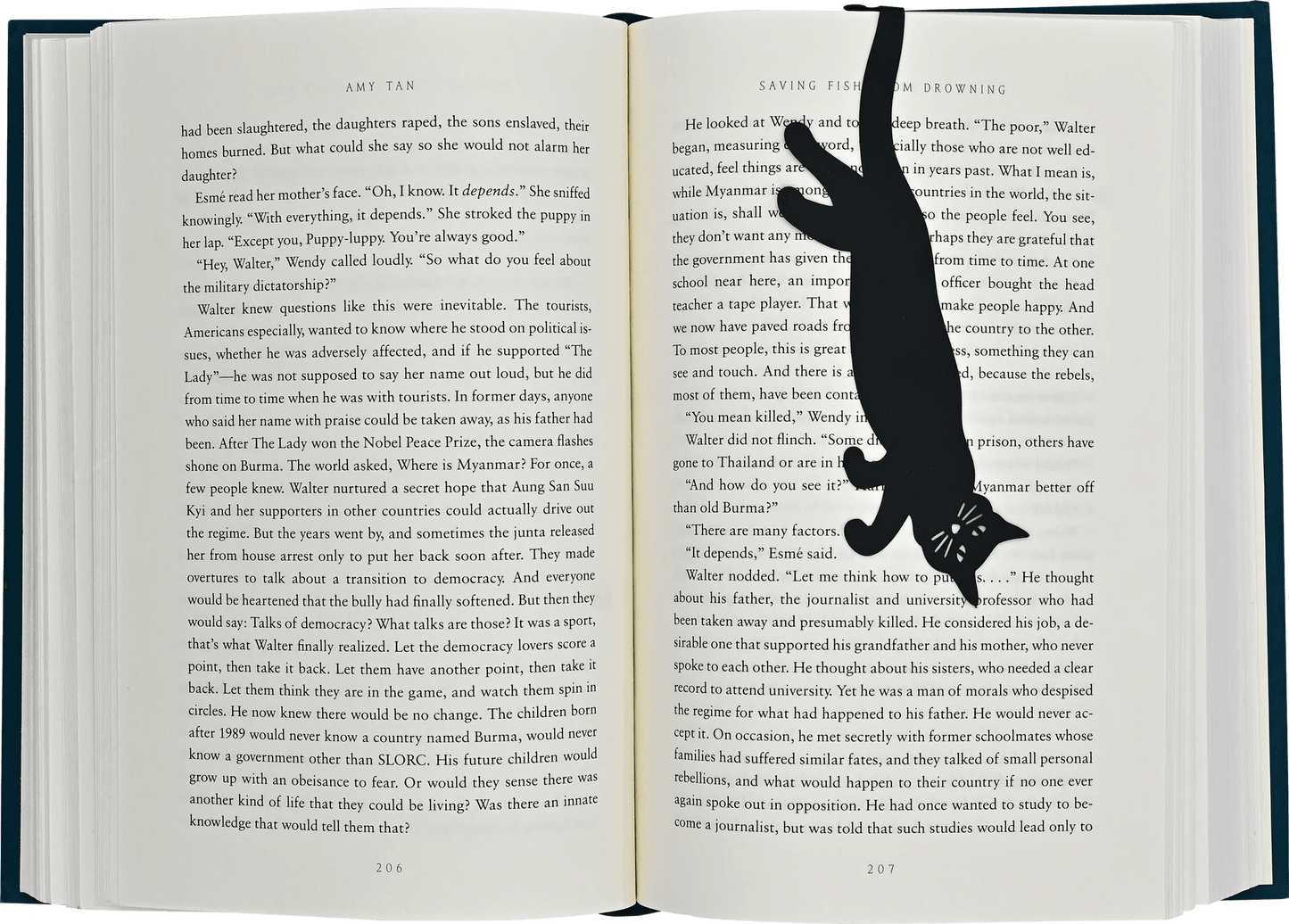Bookmark - Hugger Curious cat - Gizmo Gifts