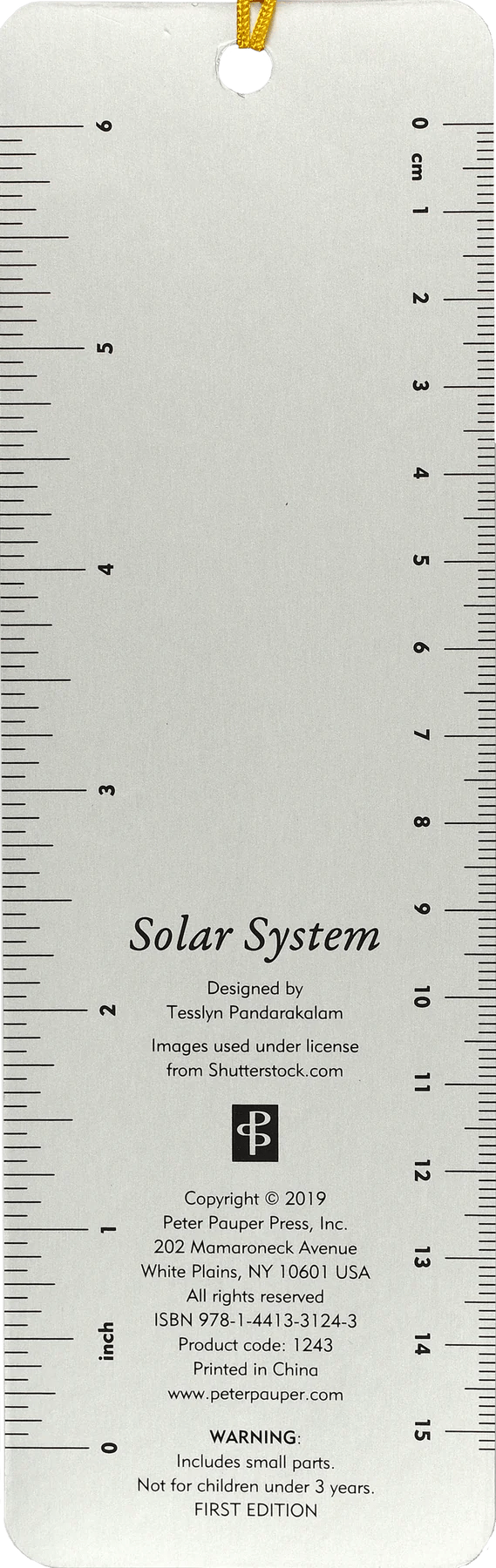 Bookmark - Solar System/ Planets with yellow tassel - Gizmo Gifts