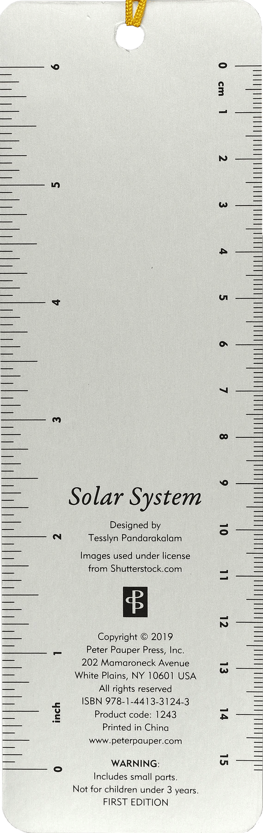 Bookmark - Solar System/ Planets with yellow tassel - Gizmo Gifts