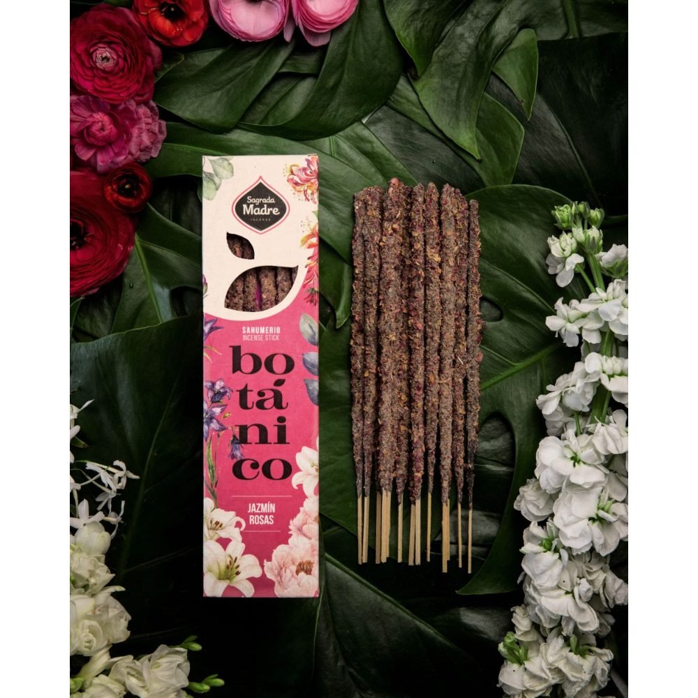 Botanical thick incense sticks - Jasmine and Roses (pack of 6) - Gizmo Gifts