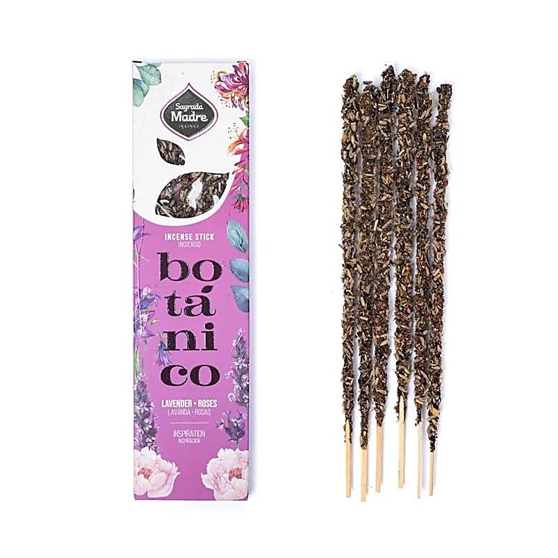 Botanical thick incense sticks - Lavender Roses (pack of 6) - Gizmo Gifts