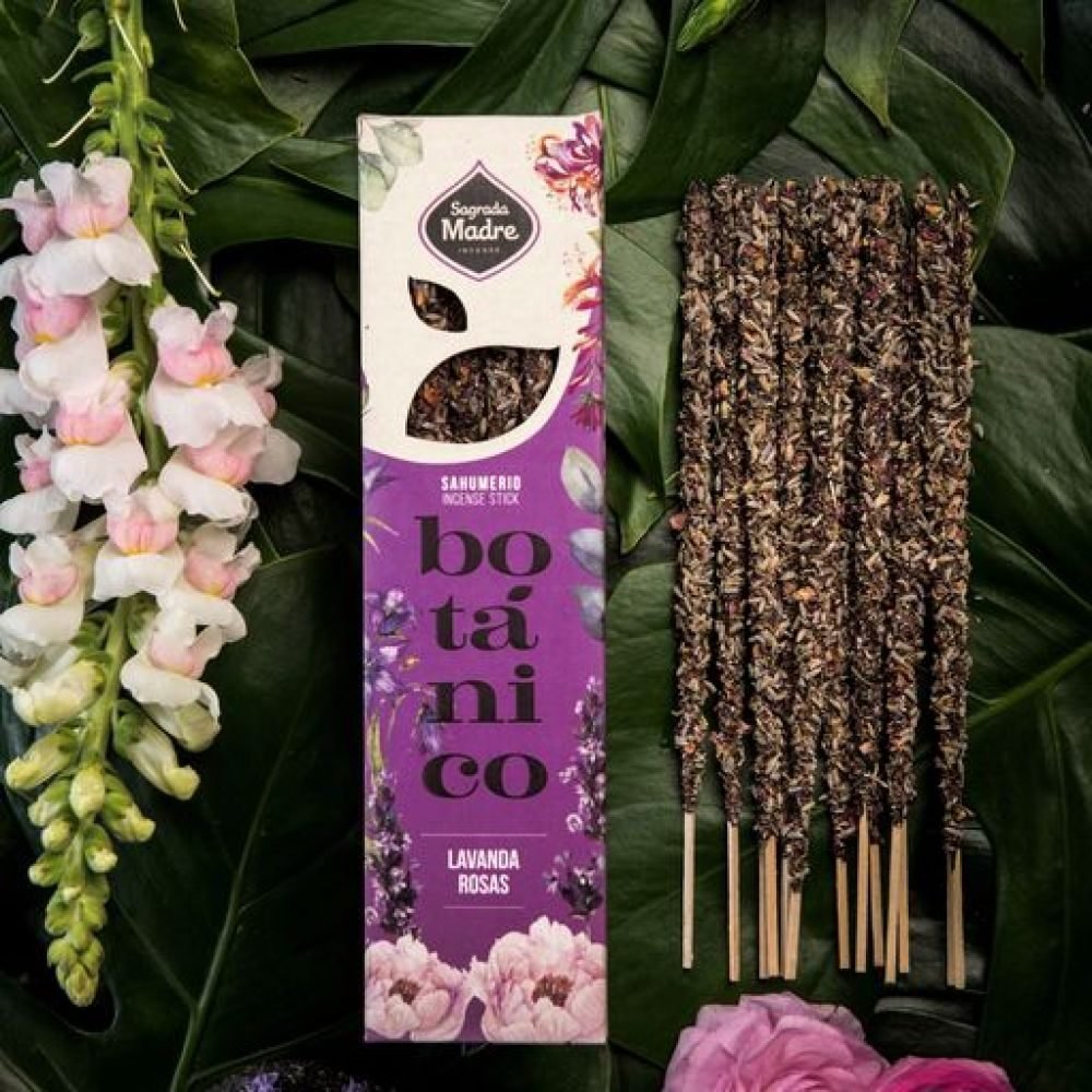 Botanical thick incense sticks - Lavender Roses (pack of 6) - Gizmo Gifts