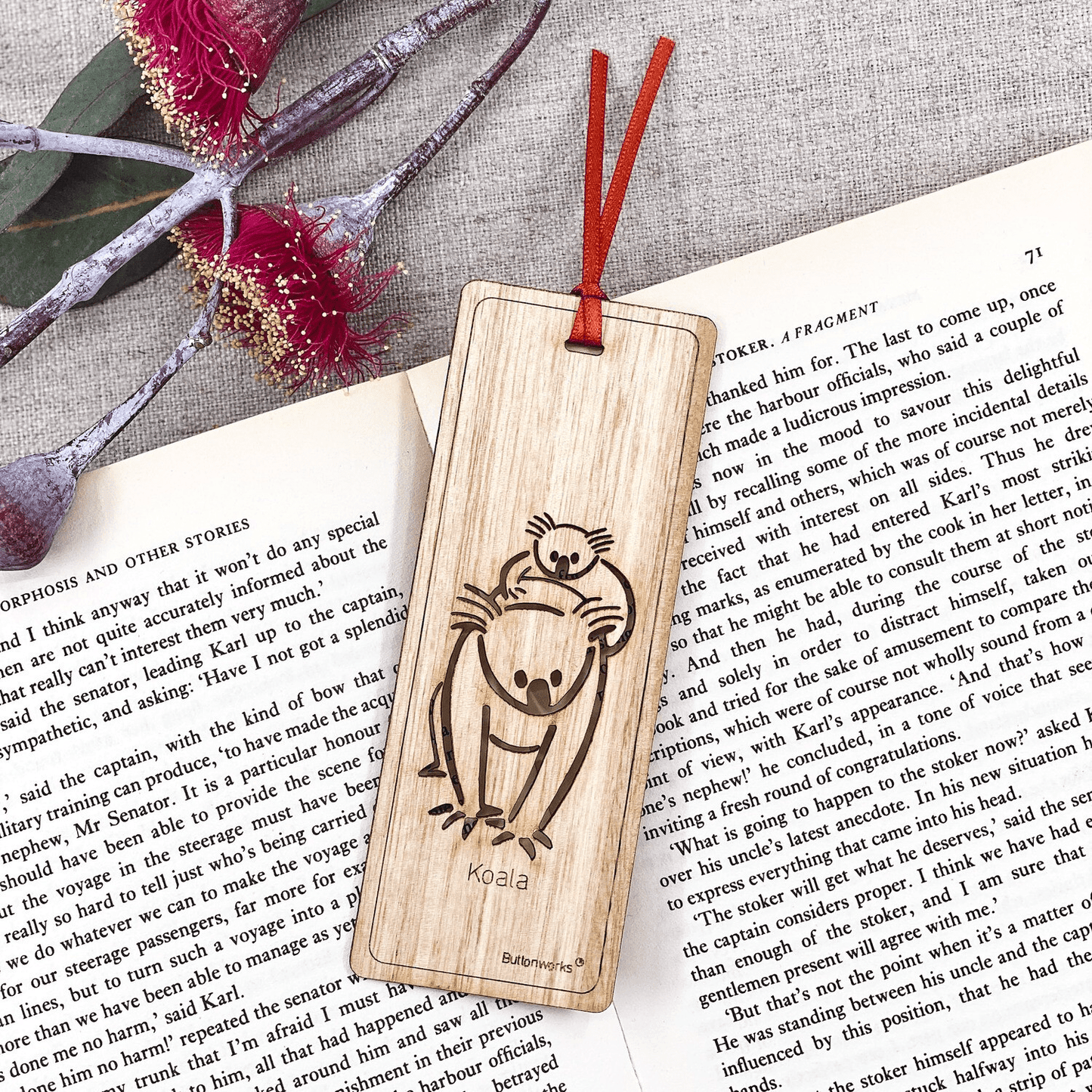 Buttonworks- Koala- bookmark - Gizmo Gifts