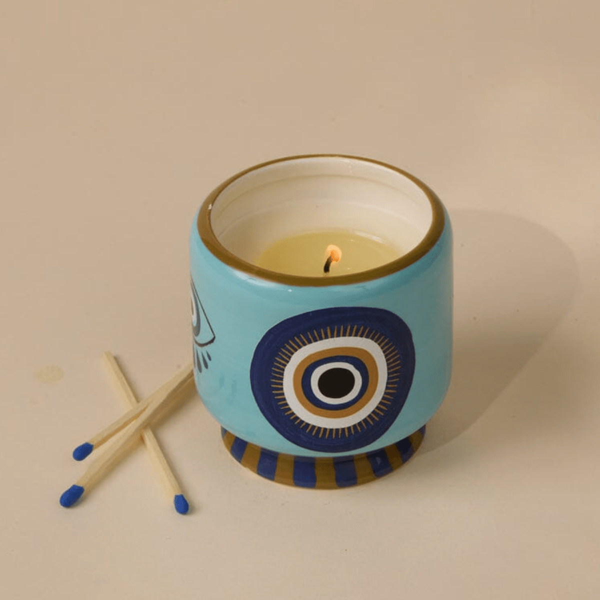Candle - Adopo Handpainted Eye Incense and Smoke 8oz - Gizmo Gifts