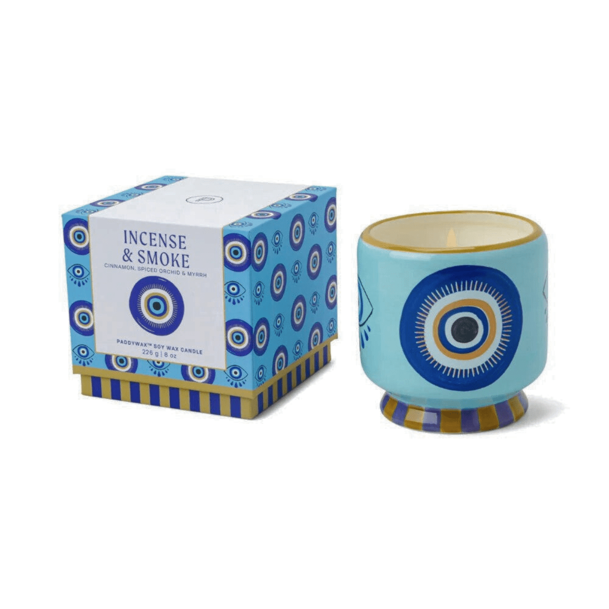 Candle - Adopo Handpainted Eye Incense and Smoke 8oz - Gizmo Gifts