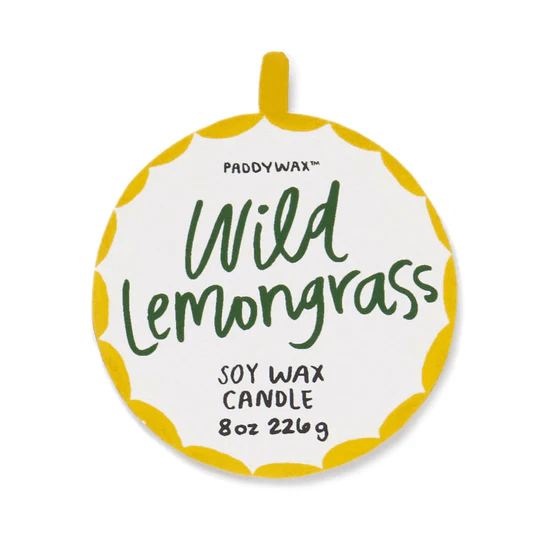 Candle - Adopo Handpainted - Wild Lemongrass 8oz - Gizmo Gifts