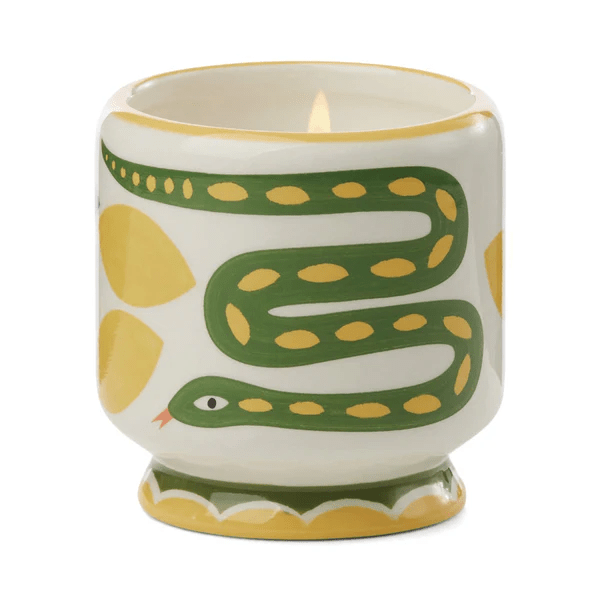 Candle - Adopo Handpainted - Wild Lemongrass 8oz - Gizmo Gifts
