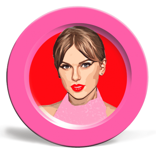 Ceramic plate 8" - Red Lips by Dolly Wolfe - Gizmo Gifts