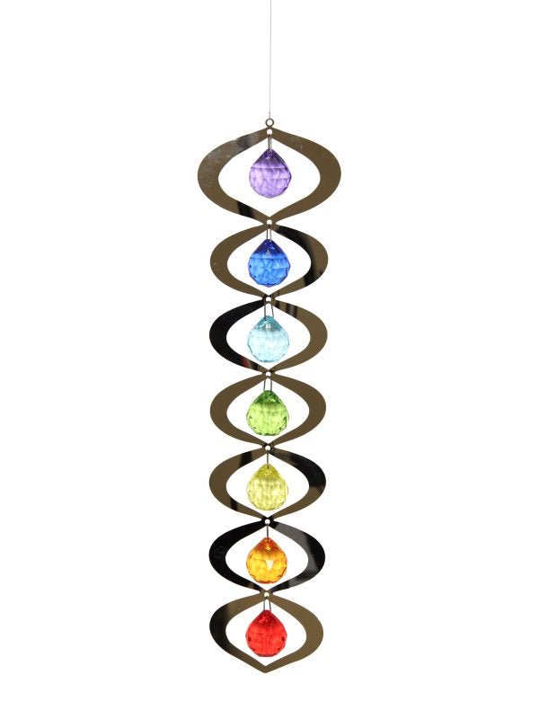 Chakra 7 colour spinning mobile (35cm) - Gizmo Gifts