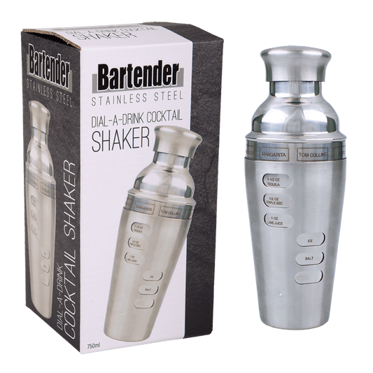 Cocktail Shaker (Satin)dial - a - drink 750ml - Gizmo Gifts