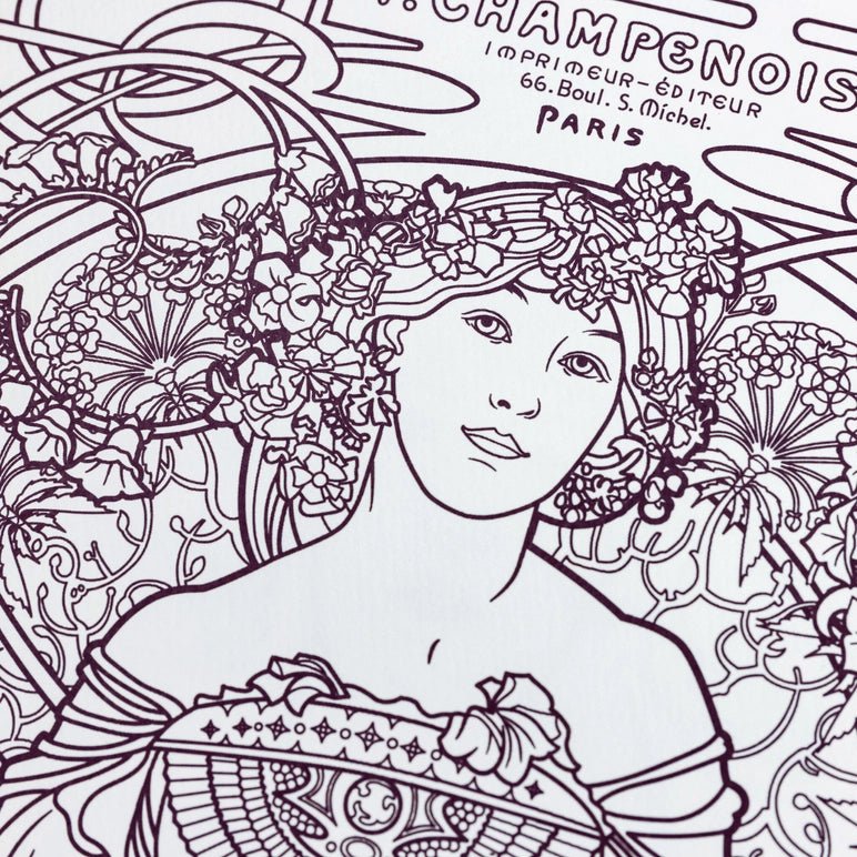 Colouring Book - Alphonse Mucha by Today is Art Day - Gizmo Gifts