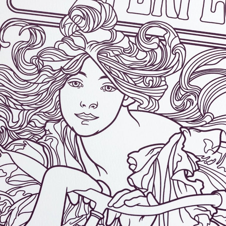Colouring Book - Alphonse Mucha by Today is Art Day - Gizmo Gifts