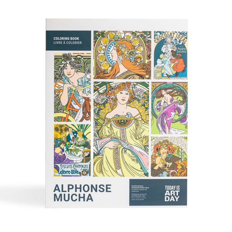 Colouring Book - Alphonse Mucha by Today is Art Day - Gizmo Gifts