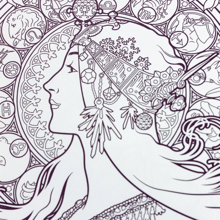 Colouring Book - Alphonse Mucha by Today is Art Day - Gizmo Gifts