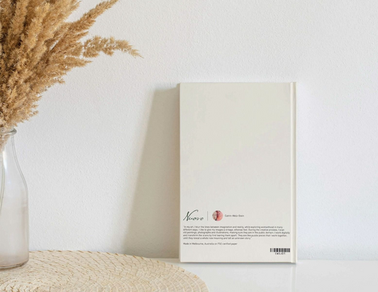 back white cover of lined journal