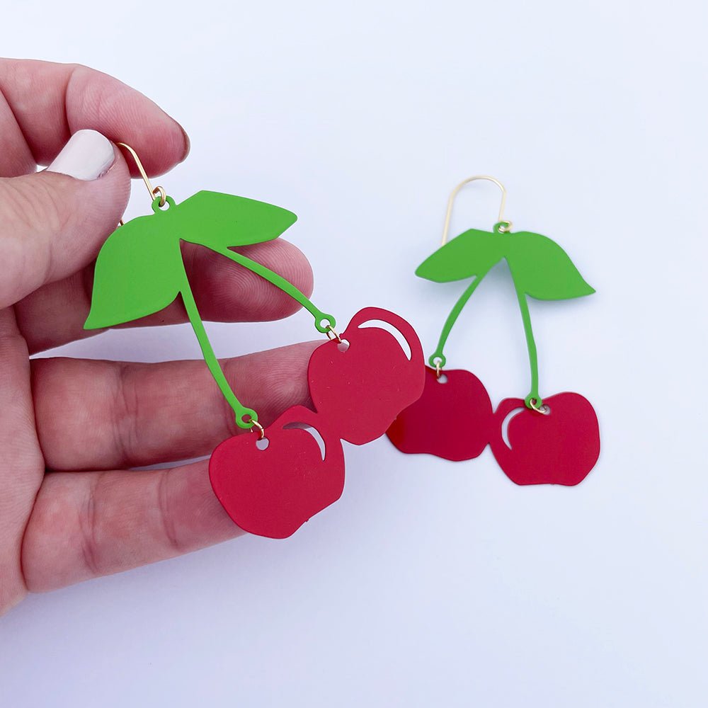 DENZ earrings - Cherries - Gizmo Gifts
