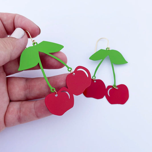 DENZ earrings - Cherries - Gizmo Gifts