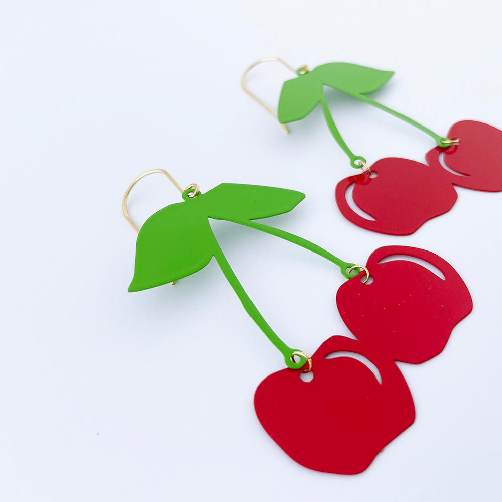 DENZ earrings - Cherries - Gizmo Gifts