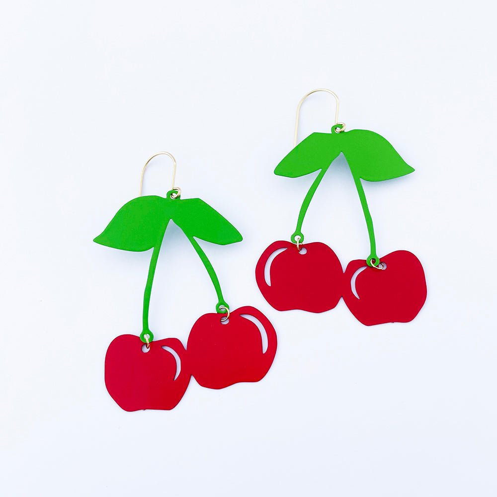 DENZ earrings - Cherries - Gizmo Gifts