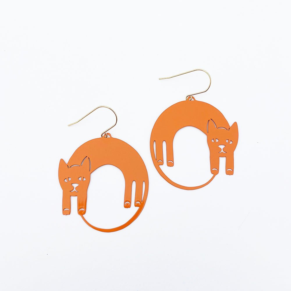 DENZ earrings - Lazy cat ginger - Gizmo Gifts