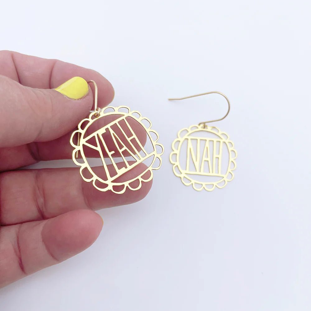 Denz Mini Yeah/Nah earrings - Gizmo Gifts