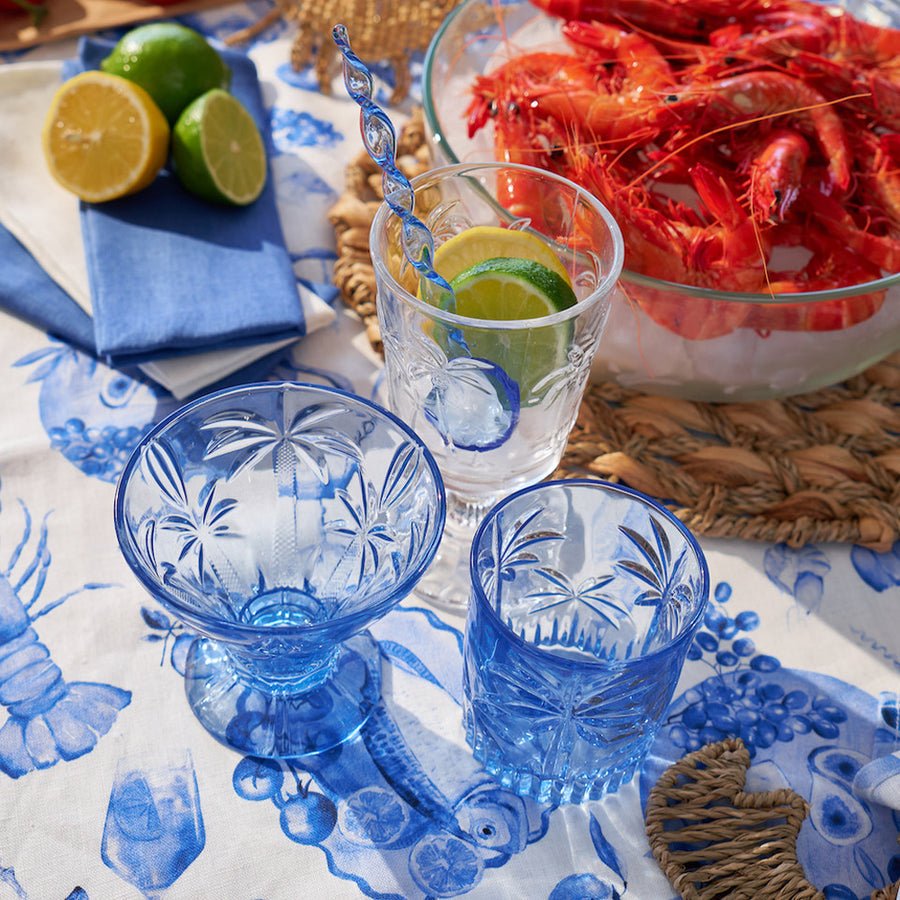 Double Oven Mitt Seafood Blue - Gizmo Gifts