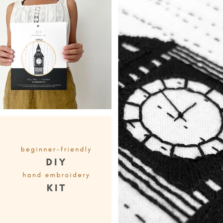 Packaging design of Big Ben London embroidery kit